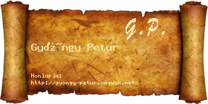 Gyöngy Petur névjegykártya